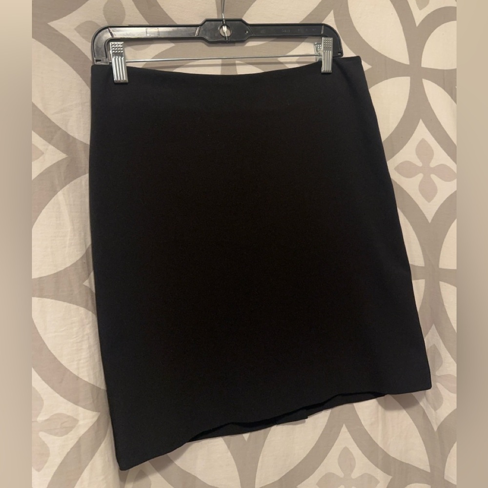 MM Lafleur Skirt Size 4 / 30 Waist Black Pencil Plain Side Zip Office Work Mini - Picture 5 of 10
